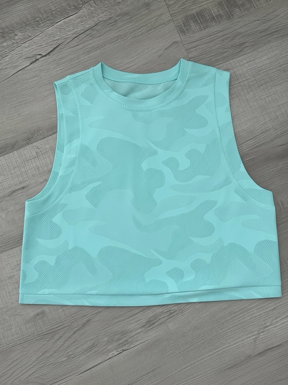 SHEIN Light Blue Cropped Muscle Tank
